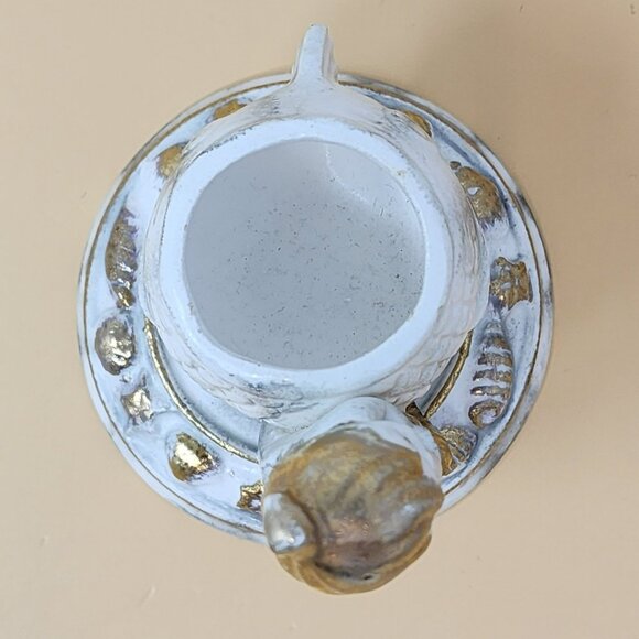 Vintage Napcoware Tuscan Alabastro Mermaid Fish Ceramic Toothpick/Trinket Holder - Picture 5 of 10